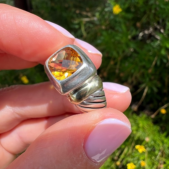 David Yurman 14K yellow gold , Citrine NOBLESSE Ring, Size 5.5 - Picture 4 of 6